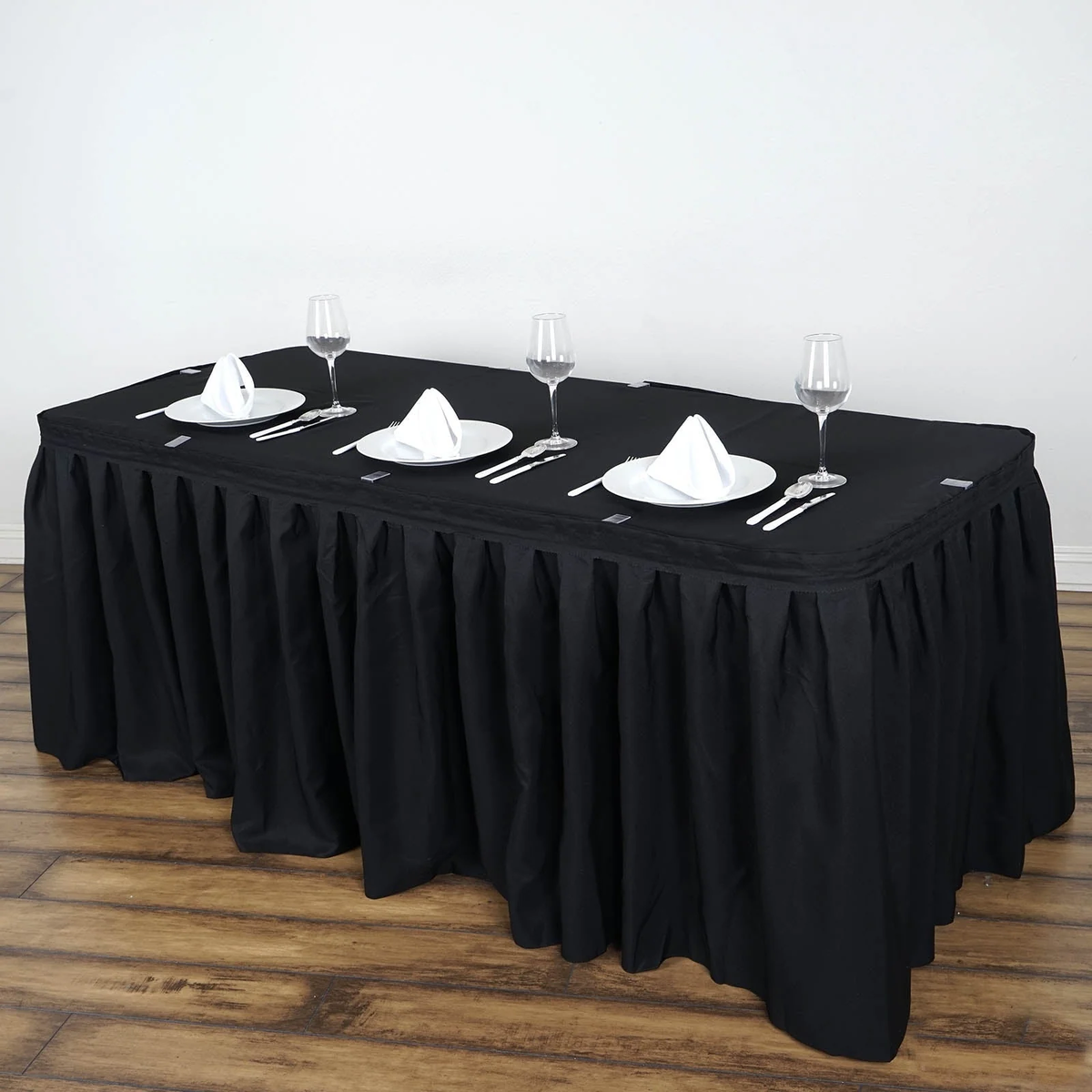 Black Buffet Table Skirt styled product scene