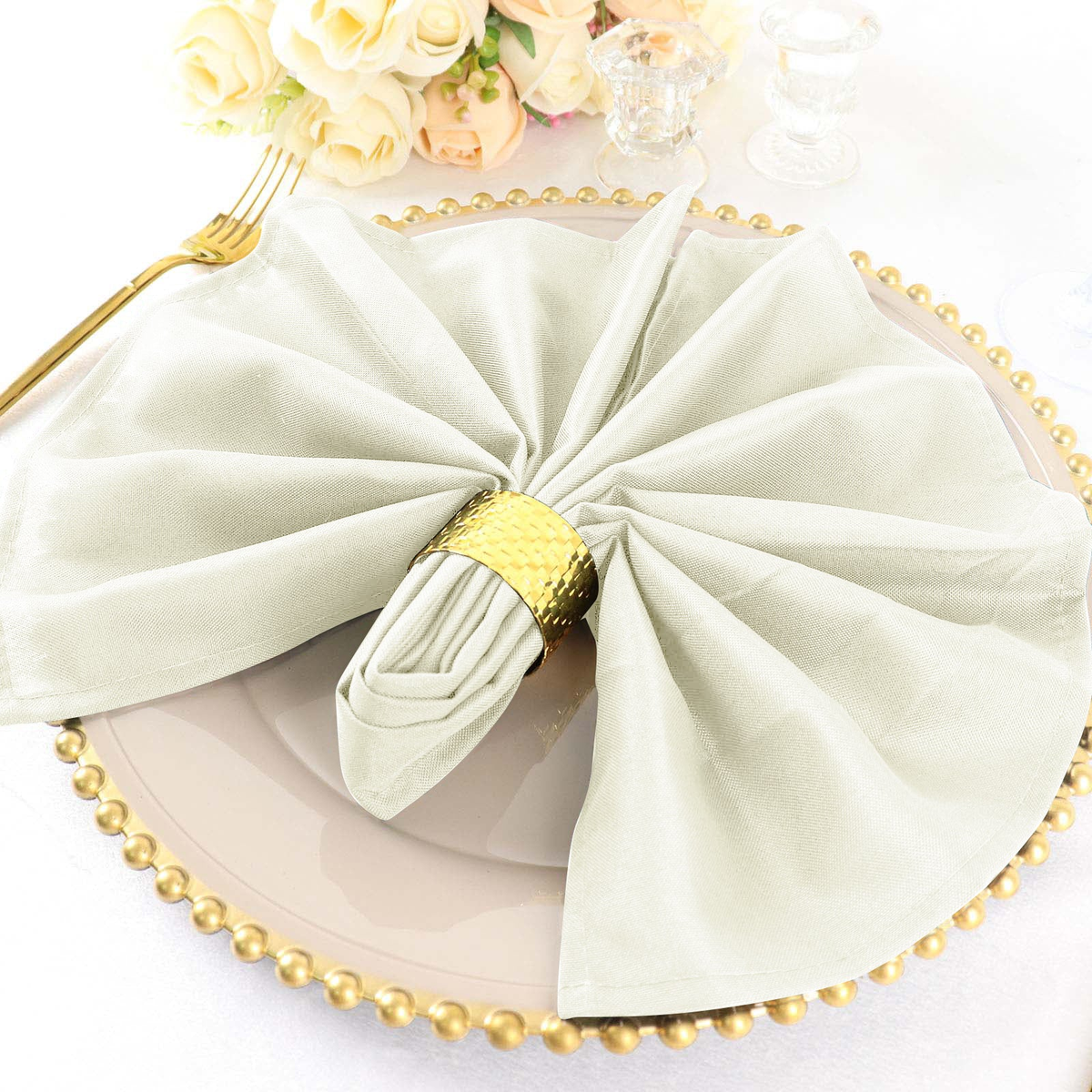 Ivory Cloth Napkin Set material detail photo