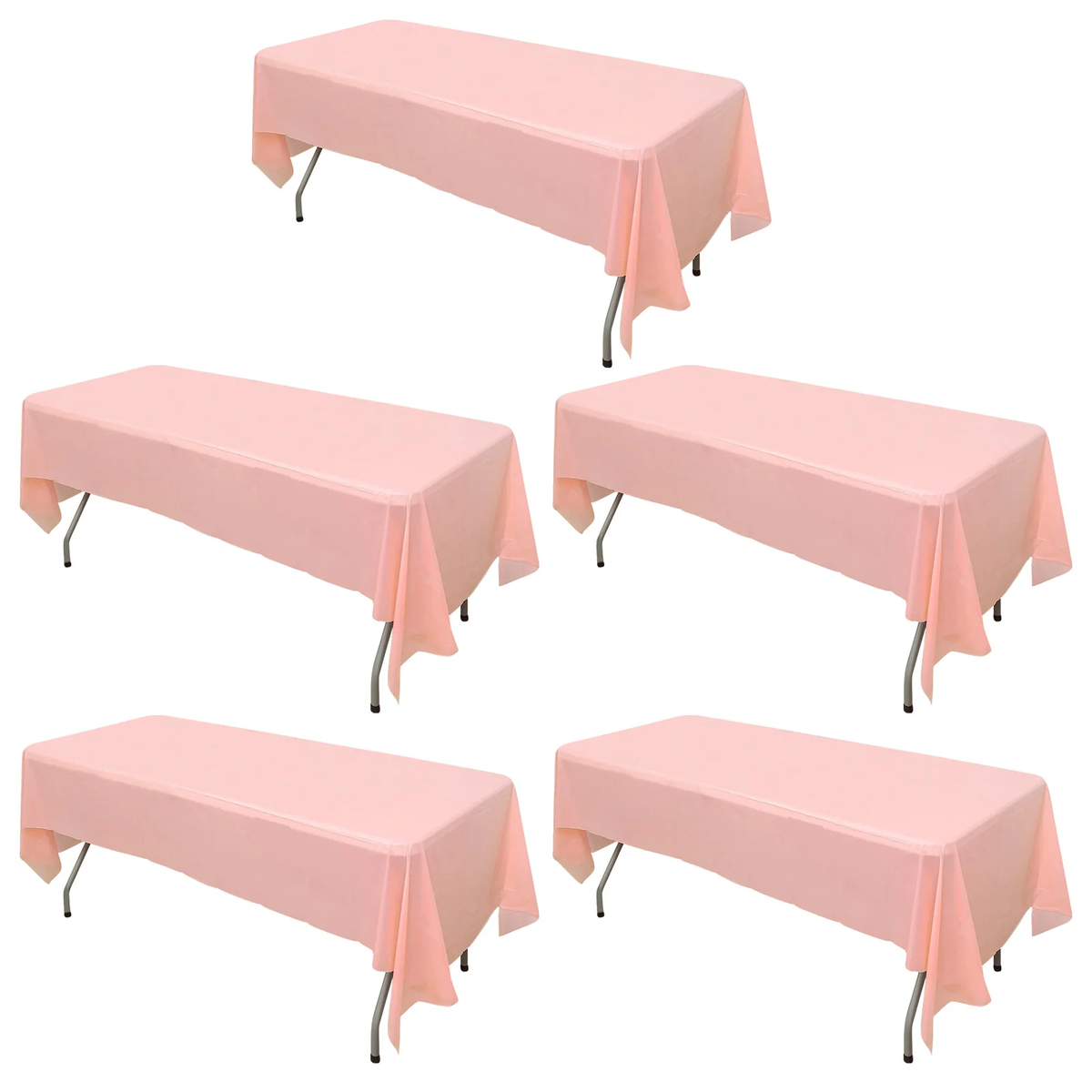 Blush Disposable Party Table Covers material detail photo