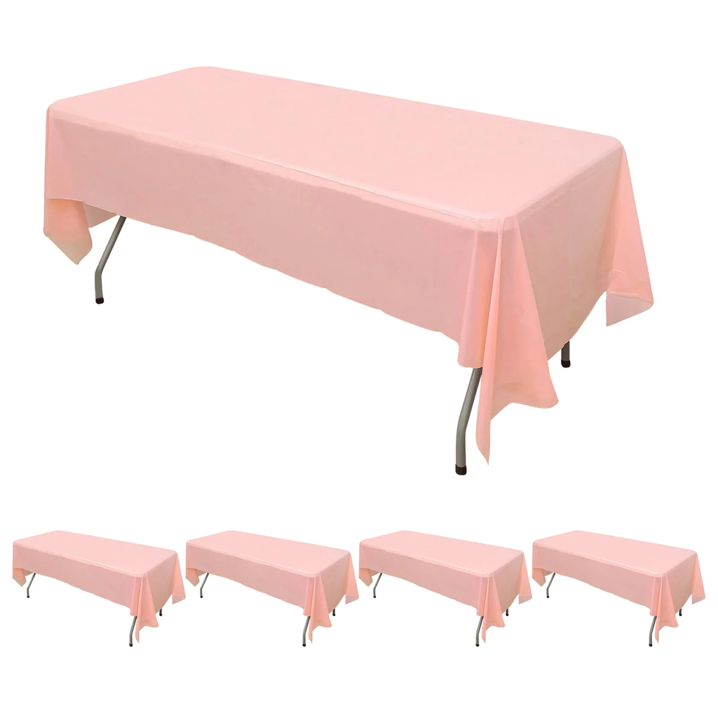 Blush Disposable Party Table Covers studio product photo