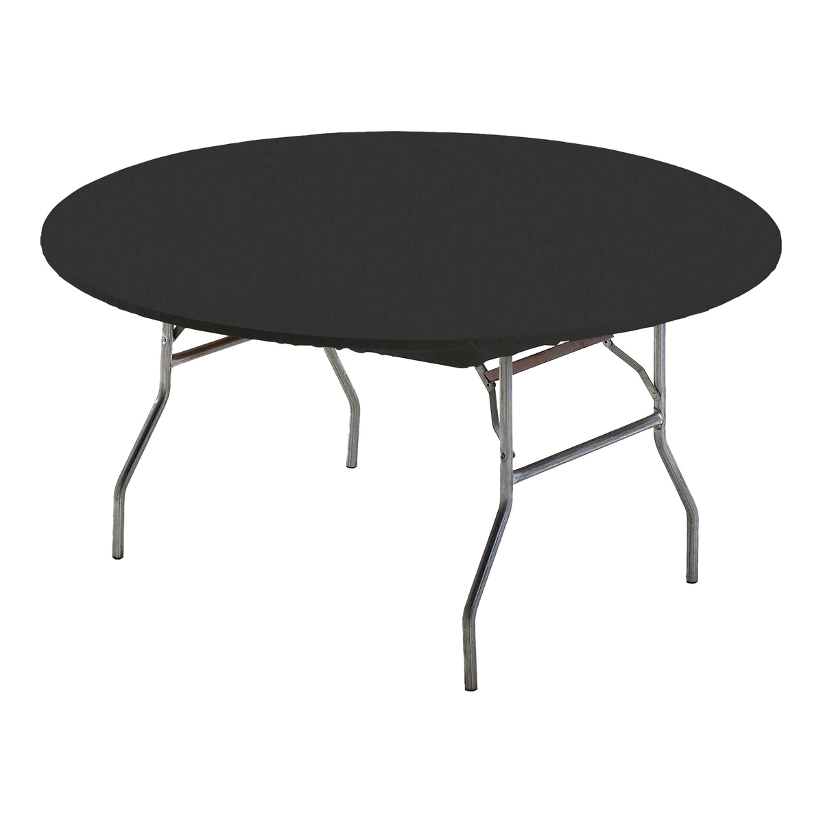 Black Elastic-Edge Round Table Cover studio product photo