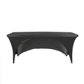 Black Fitted Stretch Table Cover studio product photo
