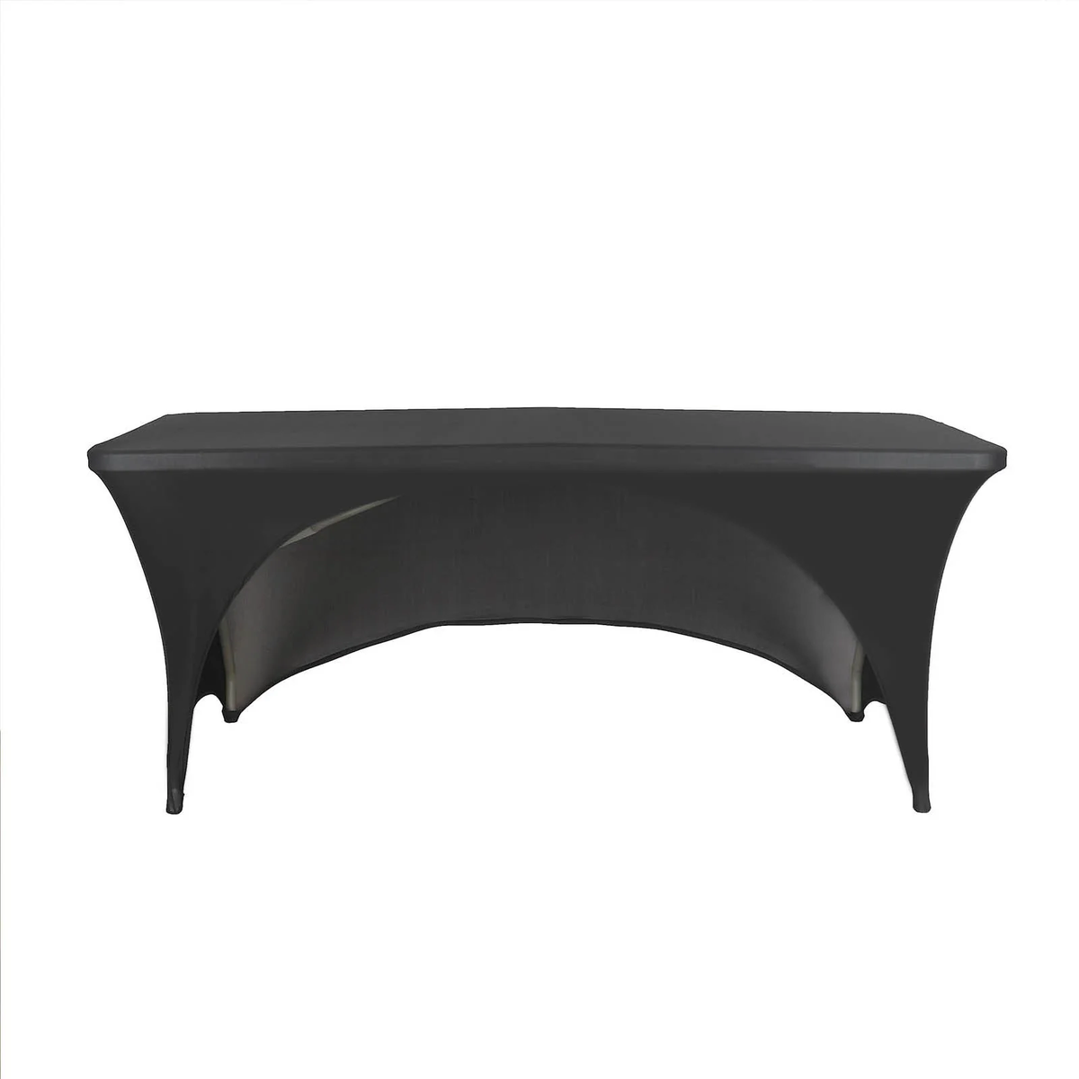 Black Fitted Stretch Table Cover studio product photo