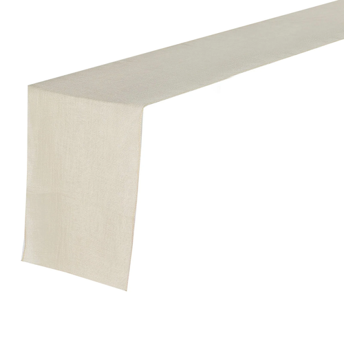 Beige Linen-Texture Table Runner styled product scene