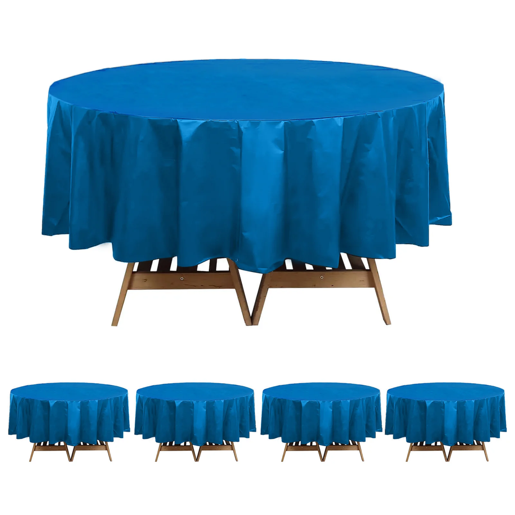 Navy Round Outdoor Table Cover studio product photo