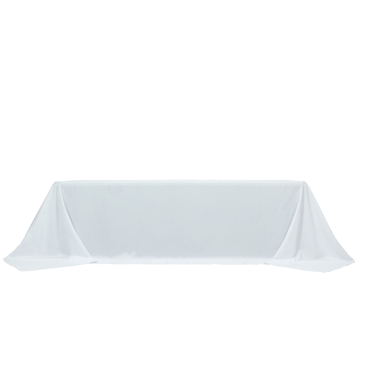 White Rectangular Tablecloth studio product photo