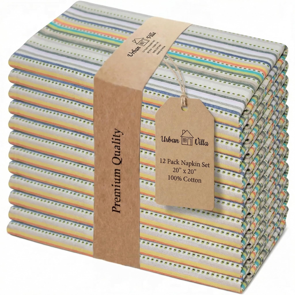 Reusable Cloth Napkin Set - Large