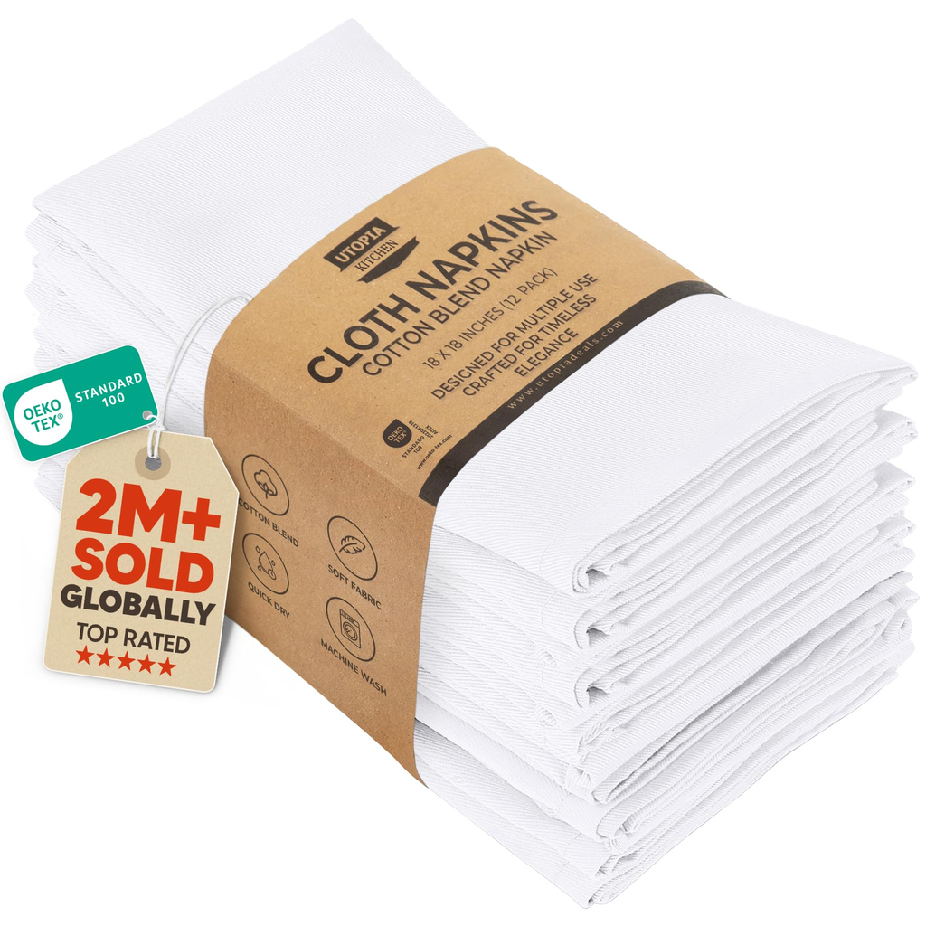 Premium Cloth Napkin Set - Natural