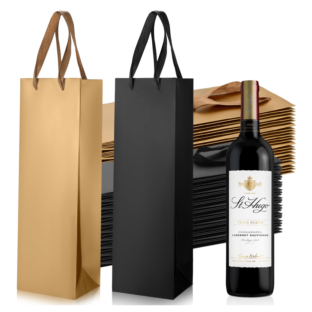Wine Bottle Fabric Gift Bag Natural product photo