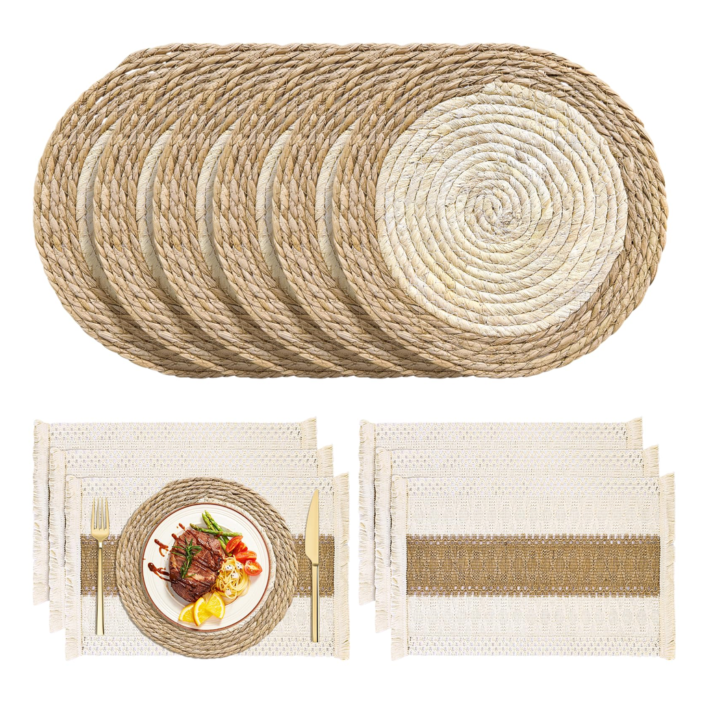 Woven Serving Mat Set Charcoal product photo