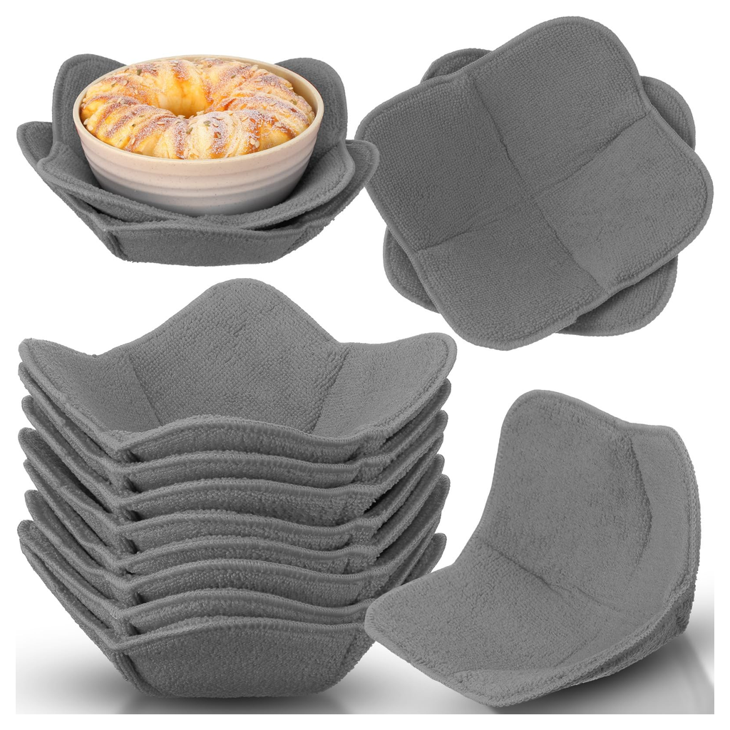 Quilted Serving Bowl Pad Charcoal product photo
