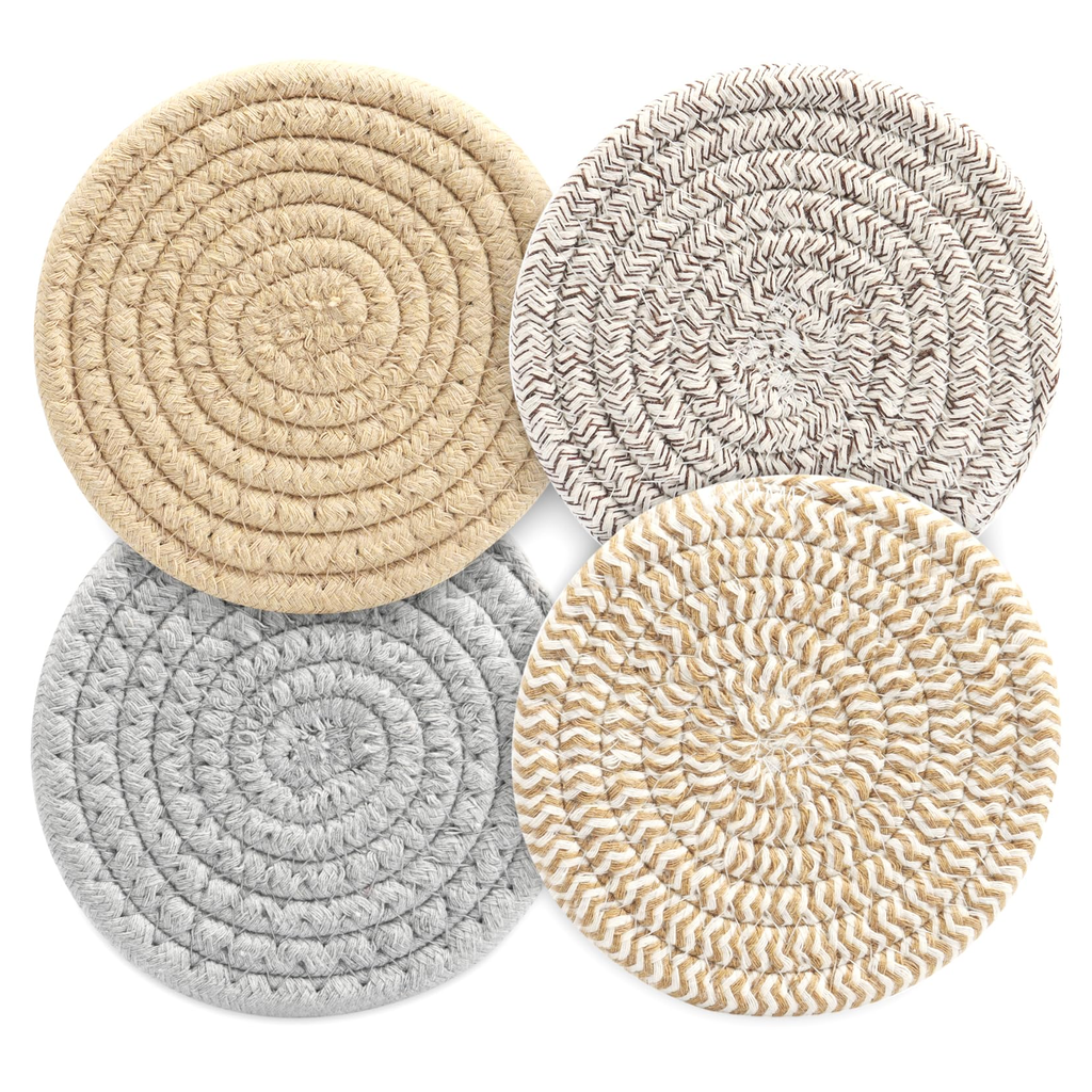 Fabric Drink Coaster Set Charcoal product photo