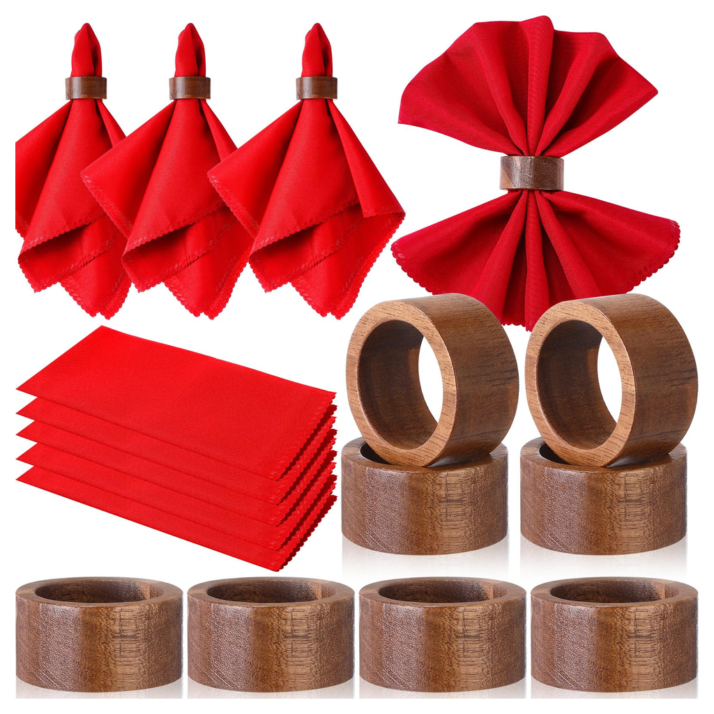 Linen Napkin Ring Set Sage product photo